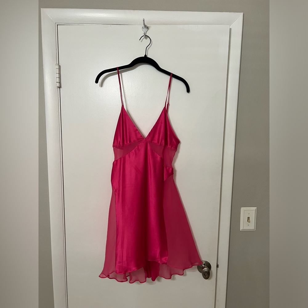 Victoria's Secret Women's Pink Mini Slip Dress